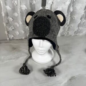 Kyber Outerwear Wool Koala Bear Hat Ear Flaps Funky Zoo Collection Adult L New